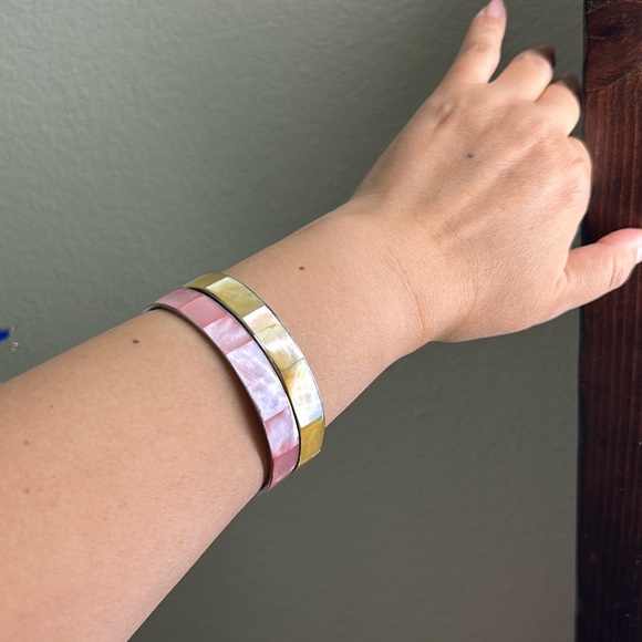 🖤Pink & a yellow Mop Bangle set - Picture 2 of 13